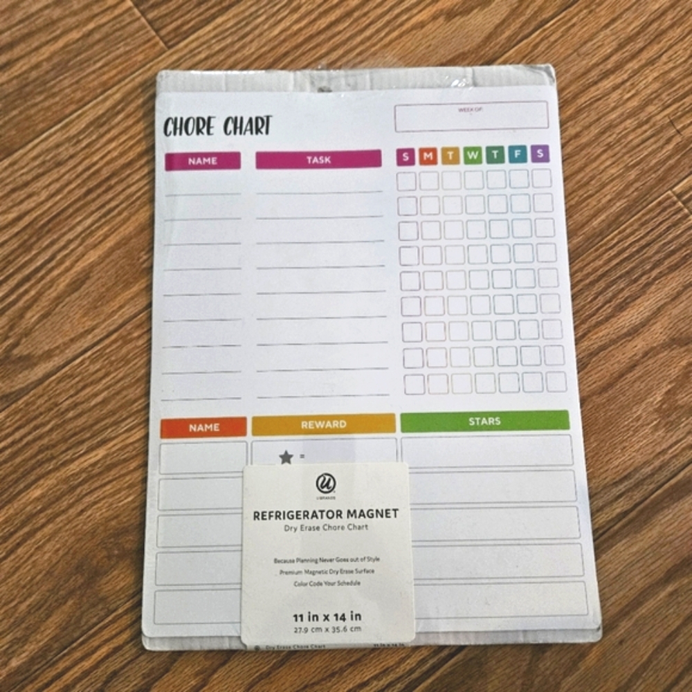 Chore Chart for Kids Back to School chart Children Learning Teaching Children
